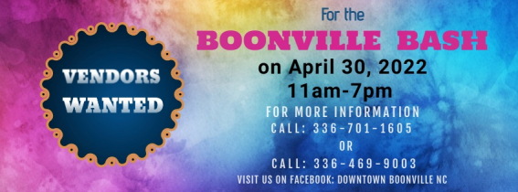 Boonville Bash Vendors Wanted